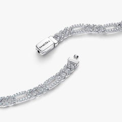 Pandora Bracelet Cuban Link Chain Pavé with Ovals