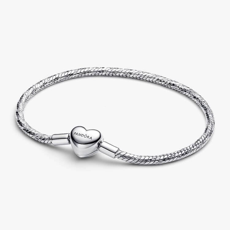 Bracciale Pandora Maglia Snake Sfaccettata Con Chiusura A Cuore 594236C00