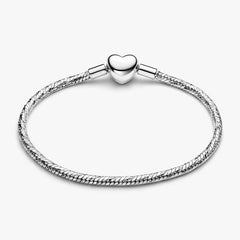 Bracciale Pandora Maglia Snake Sfaccettata Con Chiusura A Cuore 594236C00