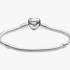 Pandora Bracelet with Heart Clasp Family Tree