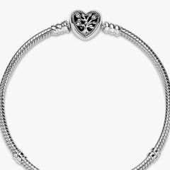 Pandora Bracelet with Heart Clasp Family Tree