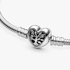 Pandora Bracelet with Heart Clasp Family Tree