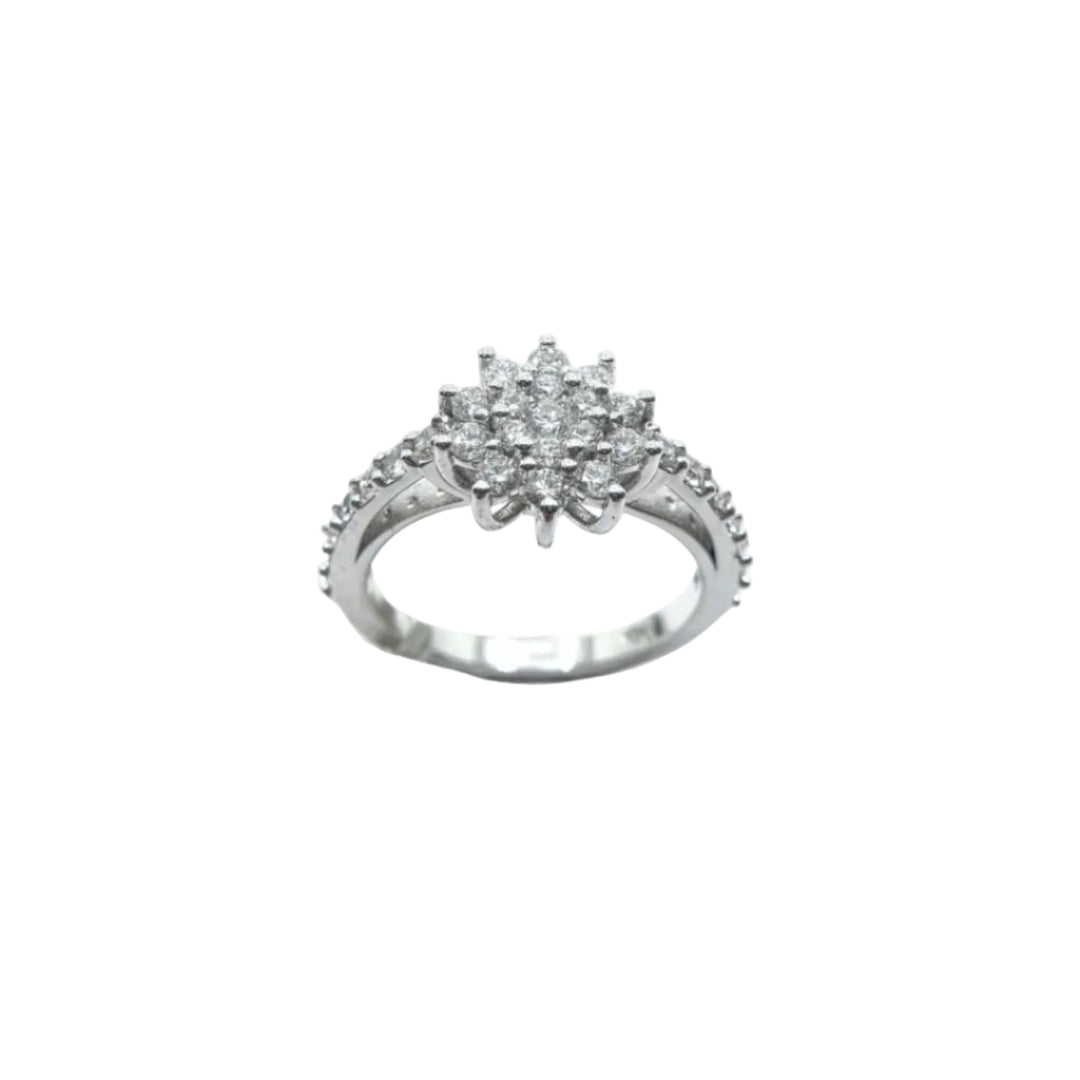 Iannelli Handmade Magic Flower Ring in White Gold and Diamonds