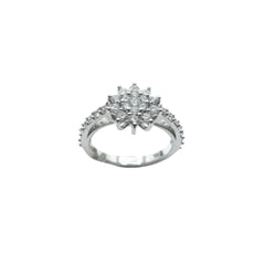 Iannelli Handmade Magic Flower Ring in White Gold and Diamonds