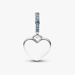 Charm Pandora Cuore Pendente Da Incidere Con Pietre Blu 793926C03