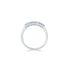Anello Mirco Visconti Veretta 6 Pietre in Oro Bianco 18 KT e Diamanti Naturali GM105/ED10