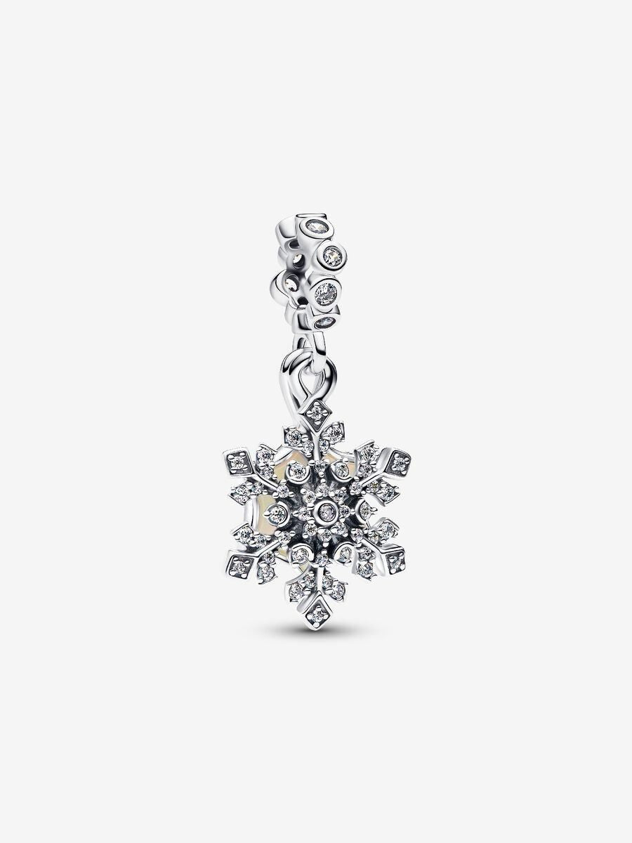 Pandora Double Opalescent Snowflake Pendant Charm