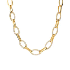 Collana Bronzallure a Maglie Alternate con Pave di Cubic Zirconia WSBZ02595Y.WR
