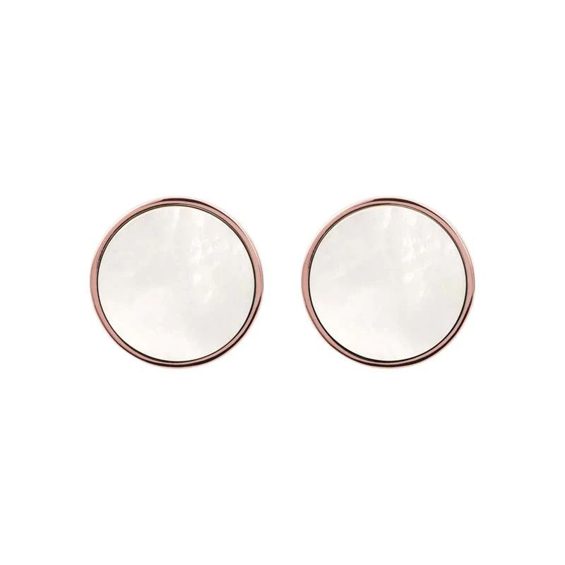 Orecchini Bronzallure A Bottone In Madreperla Bianca WSBZ01270.W