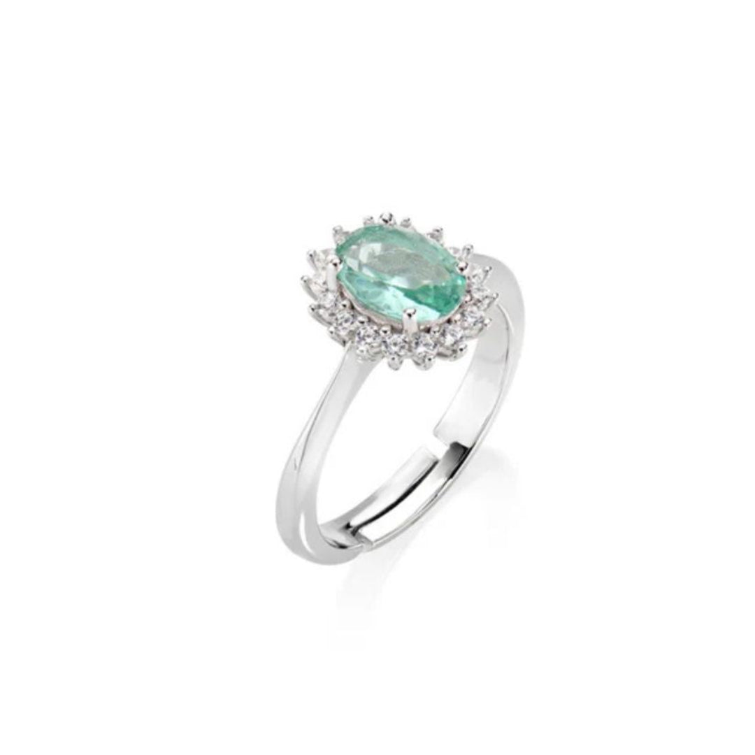 Amen Mini Royal Lady Ring with Colored Zircon