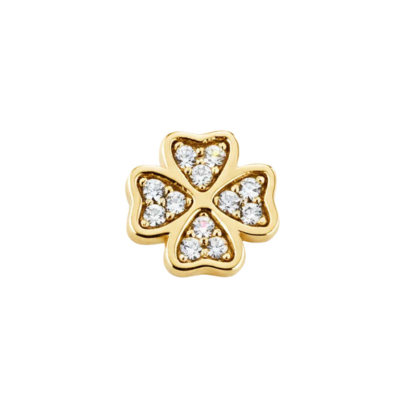 Marcello Pane Quadrifoglio Stopper Maxy Charms with Zirconia