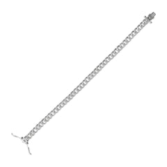 Albert M. Curb Chain Bracelet with Cubic Zirconia Pavé