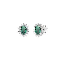 Orecchini Amen Royal Lady Mini con Zircone Verde ORLDPBBVE