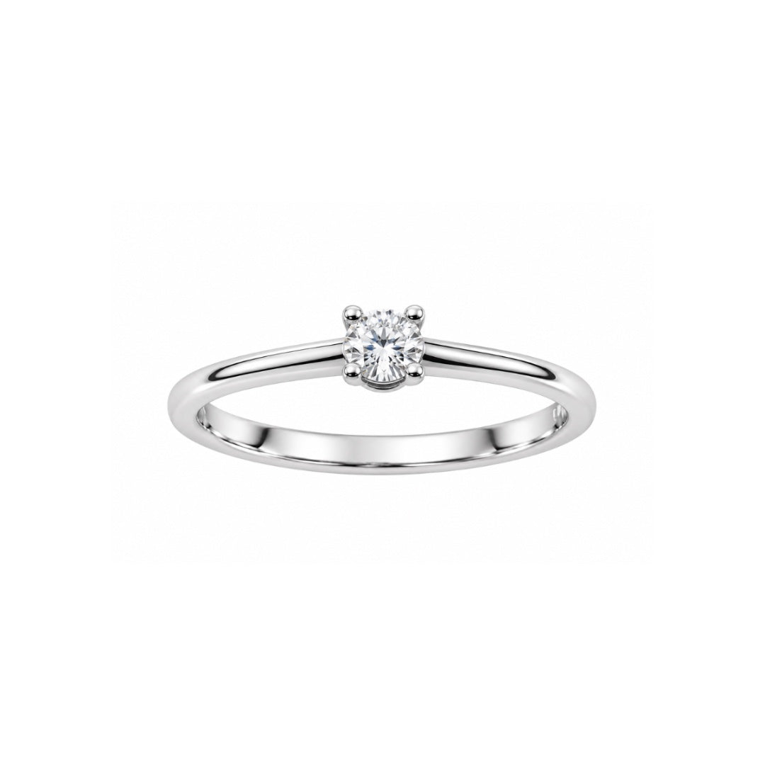 Anello Solitario Mirco Visconti in Or Bianco 18 KT e Diamante Naturale LF310/10