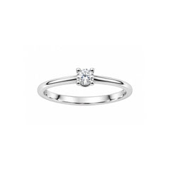 Anello Solitario Mirco Visconti in Or Bianco 18 KT e Diamante Naturale LF310/10