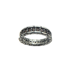 Anillo Albert M., textura de sirena, con circonita marrón Riviera
