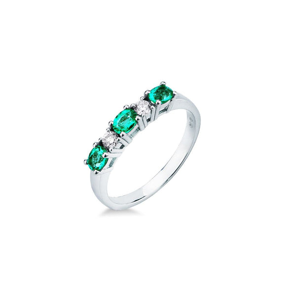Anello Trilogy Mirco Visconti con Zaffiri/Smeraldi e Diamanti -