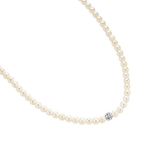 Collana Stroili Gabrielle Oro Bianco 9 KT Perla D'Acqua Dolce 5/5,5 mm 1413458