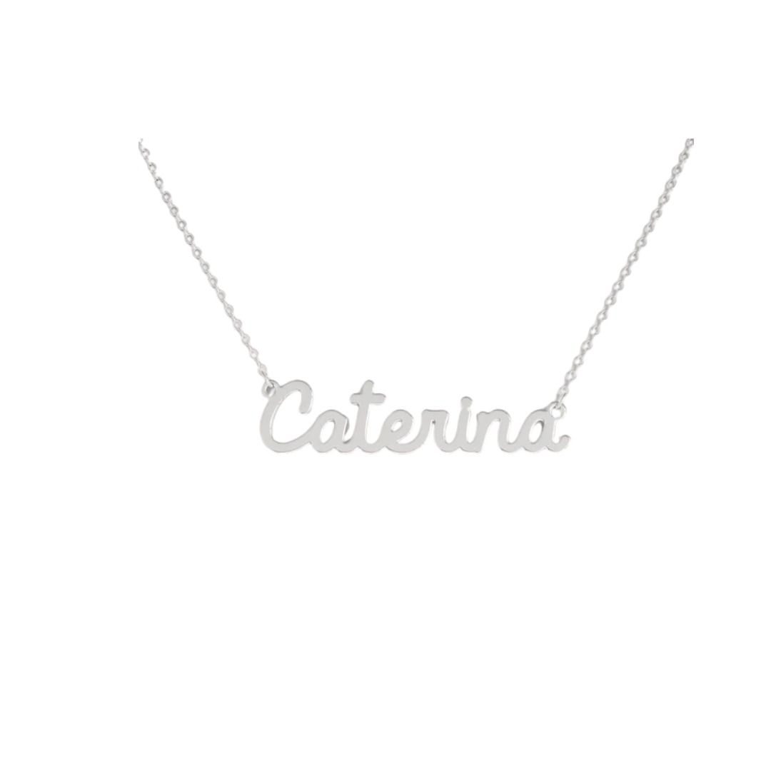 Collana Nome Caterina In Acciaio 316