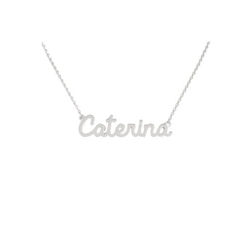 Collana Nome Caterina In Acciaio 316
