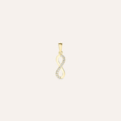 Ciondolo Stroili Infinito Oro Giallo 9KT Cubic Zirconia Bianco 1429248