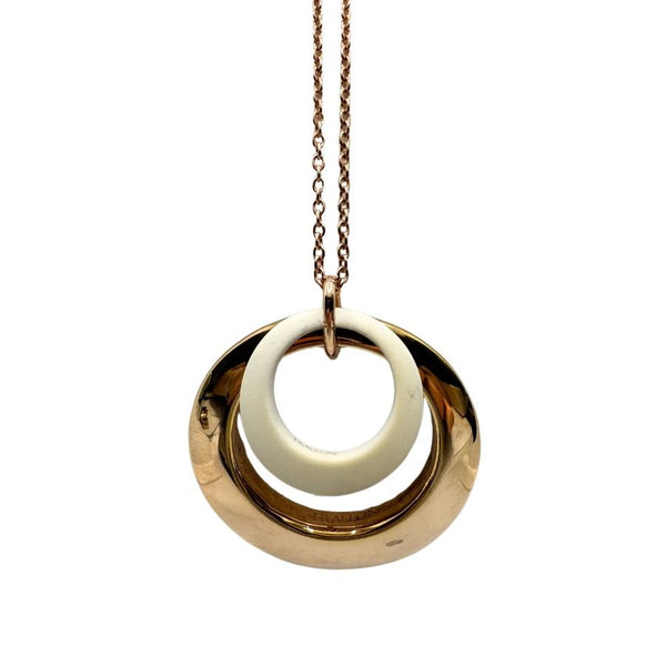 Collar Fraleoni Arcoíris en Plata Rosa y Criollas Blancas