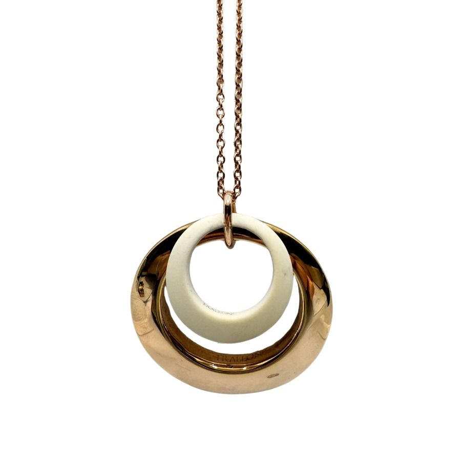 Collana Fraleoni Rainbow in Argento Rosè e Creola Bianca