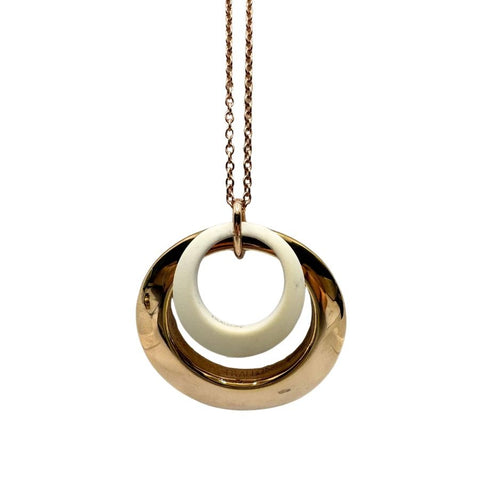 Collana Fraleoni Rainbow in Argento Rosè e Creola Bianca