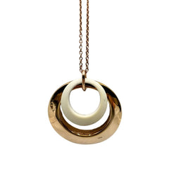 Fraleoni Rainbow Necklace in Rose Silver and White Creole