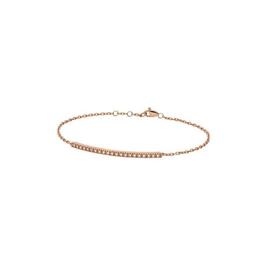 Bracciale Donna Oro Paddle in Oro Rosa e Diamanti