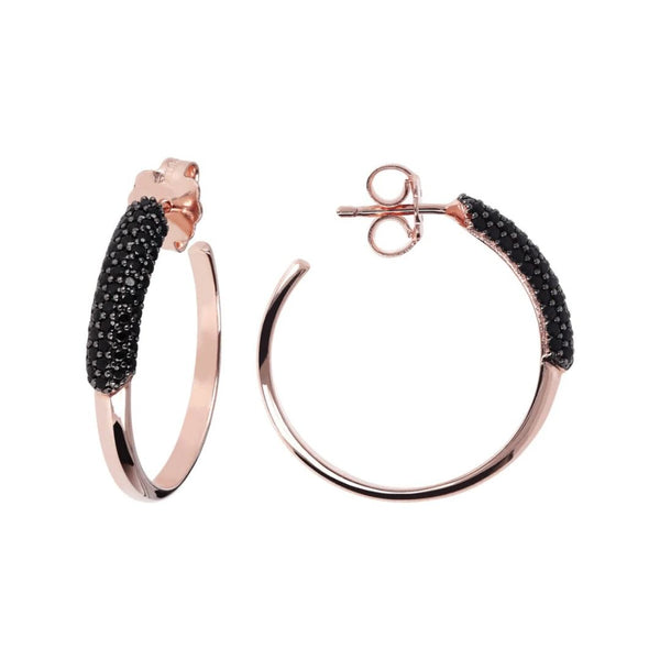 Pendientes de aro Bronzallure con detalle pavé