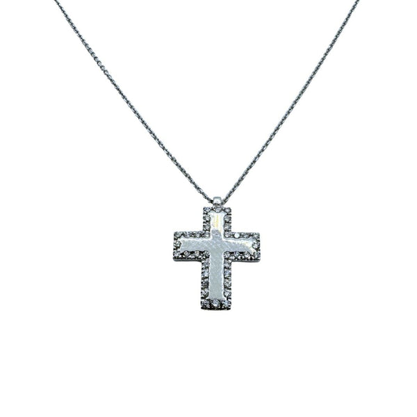 Collana Iannelli Hand Made in Oro Bianco 18 KT con Pendente con Diamanti PCR005DI1