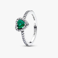 Anello Pandora Cuore in Rilievo Verde Scuro 198421c07