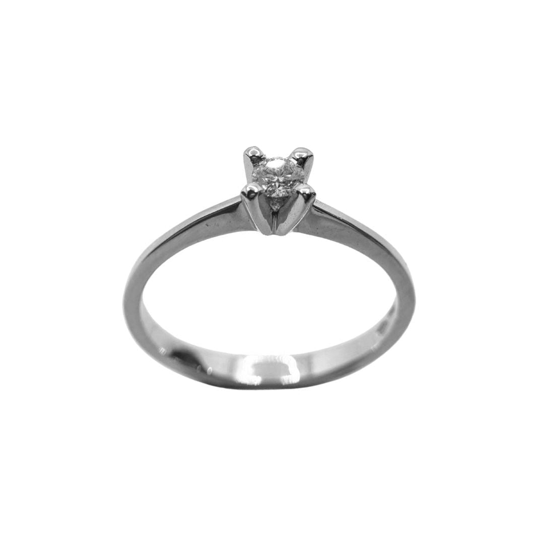 Anillo solitario Bibigì de 4 puntas con diamante central
