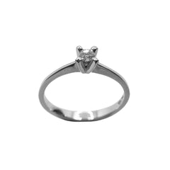 Anillo solitario Bibigì de 4 puntas con diamante central
