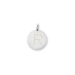 Rebecca Charm Initial Letter R with Beads