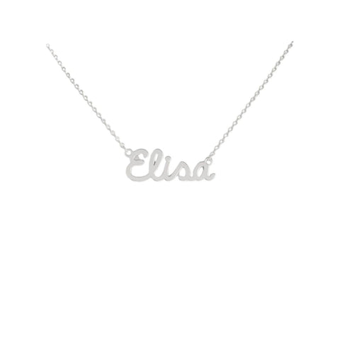 Collana Nome Elisa In Acciaio 316
