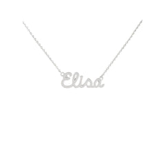 Collar con nombre Elisa en acero inoxidable 316
