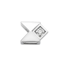 Elementos Geométricos en Oro Blanco y Diamantes de 0,01 ct