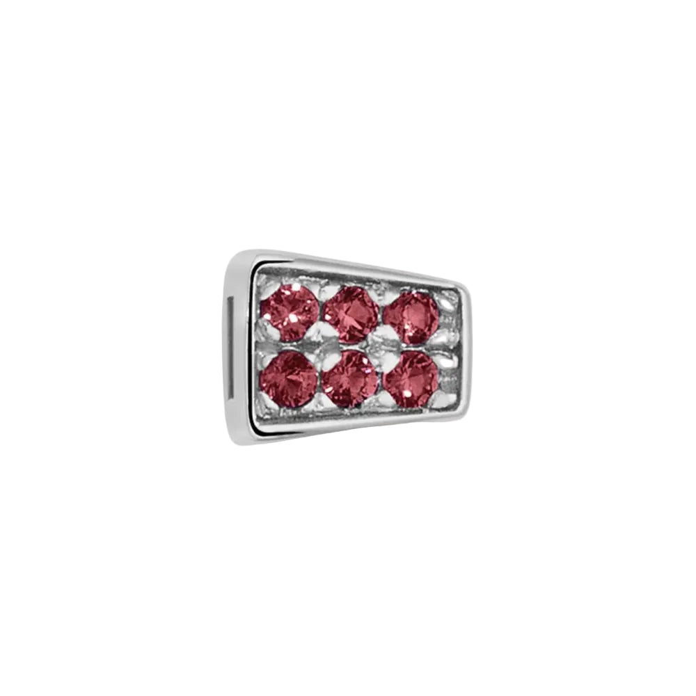 Charm Elements White Gold And Ruby Snake DCHR9502