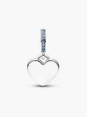 Charm Pandora Cuore Pendente Da Incidere Pietre Blu 793926C03