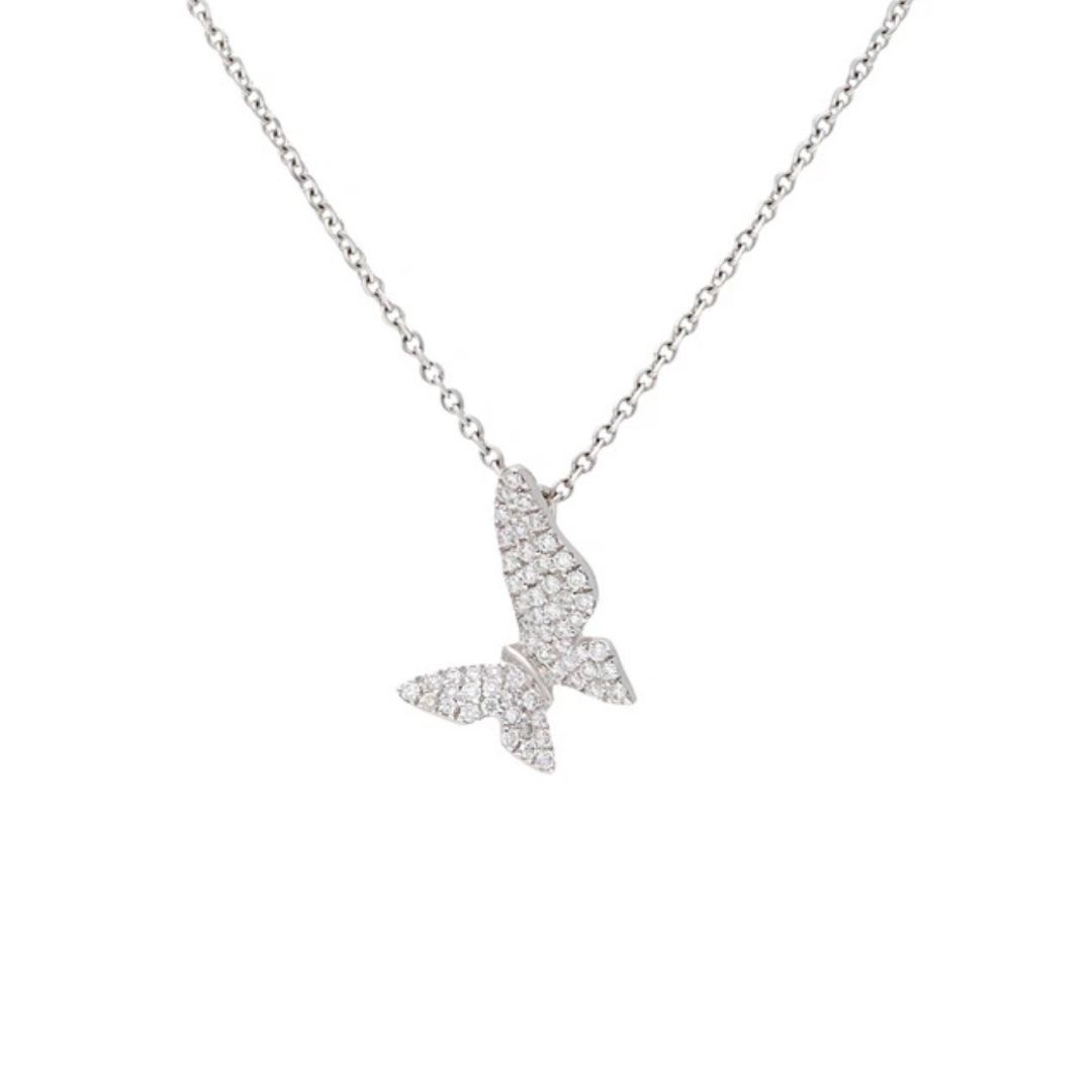 Collana Giorgio Visconti con Farfalla in Oro Bianco e Diamanti GBX36947