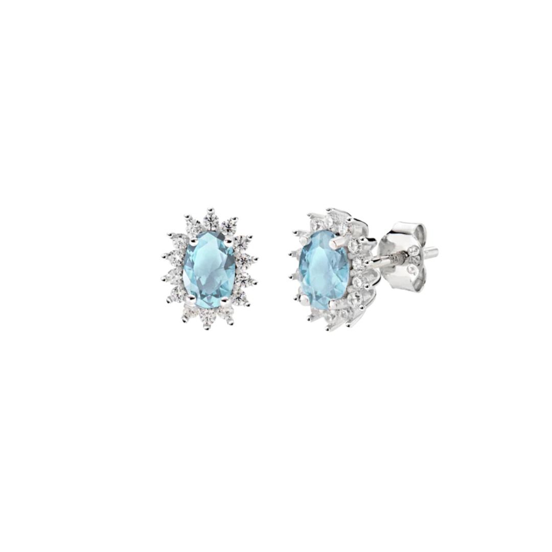 Orecchini Amen Mini Royal Lady Con Zircone Colorato -