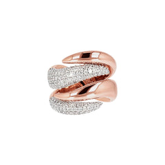 Anillo Bronzallure Contrarié con pavé de circonitas
