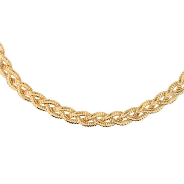 Collar trenzado de tubogas etrusco con cierre magnético