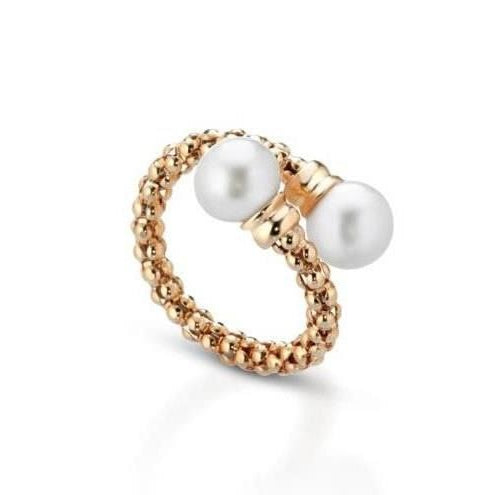 Lelune Ring with Double Pearl