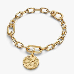 Charm Pandora Medallion Rondine "Dum Vita Est Spes Est" Rifinito In Oro 764082C01