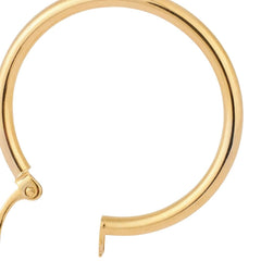 Stroili Toujours Yellow Gold 9 KT 20mm Hoop Earrings 1401765