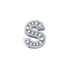 Charm Elements Lettera S Classica in oro bianco e diamanti DCHF3319S.002