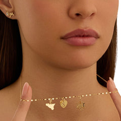 Stroili Heart Lobe Bon Ton Earrings Yellow Gold 9 KT And Cubic Zirconia 1401122